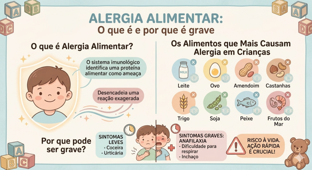 O que e alergia alimentar e por que ela pode ser grave Alergia na Escola: O guia de segurança que todo pai e professor precisa ler